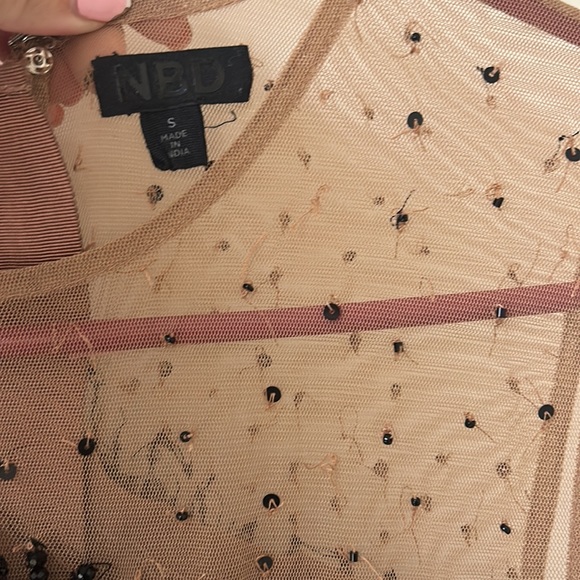 NBD Zintia Embellished Mini Dress in Black EUC flaw - Picture 7 of 10